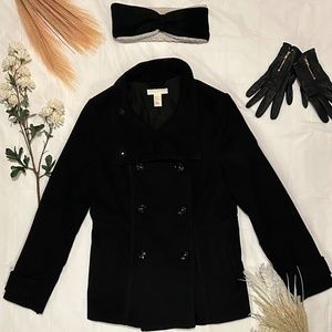 Size 6 H&M Black Pea Coat